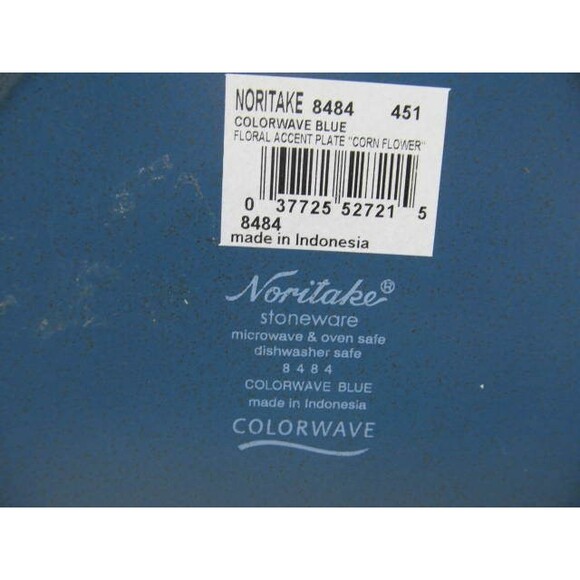Noritake Colorwave Blue Cornflower 8 3/8" Accent Salad Plate Condition New - Picture 7 of 10